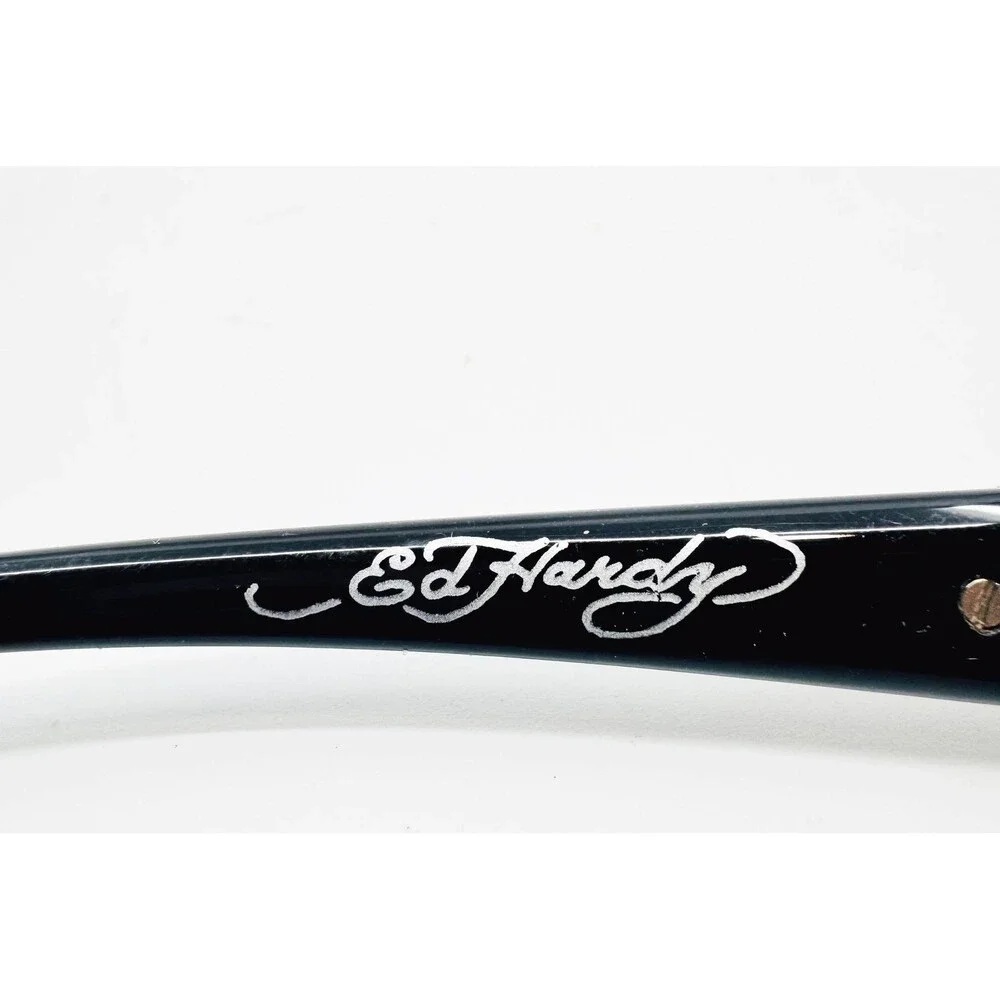 Ed Hardy Eyeglasses Women Brown Butterfly Floral EH0747 52-17-135